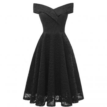 Klassisches Abendkleid aus Satin mit A‑A-Wickel