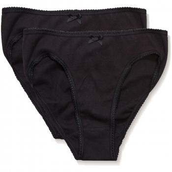 Trigema Damen Hipster 5853042, 2er Pack, Farbe Schwarz
