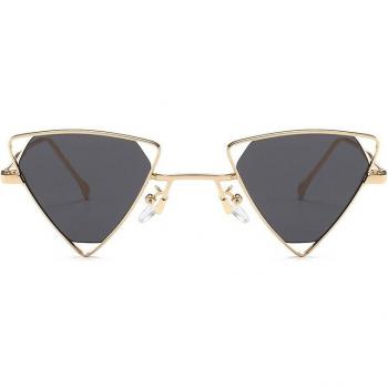 Metallische Retro Sonnenbrille im Dreiecksdesign