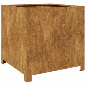 Jardinière en acier corten 50x50x50 cm pour extérieur