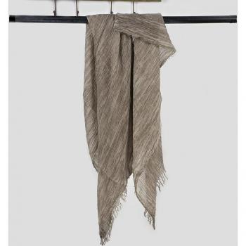 Écharpe d'hiver en coton pour hommes, 190x85cm, grise, douce et chaude avec pompons