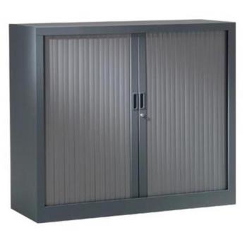 Monobloc armoire 136 x120 x43 cm, anthracite, trois tiroirs, fenêtres de rideau