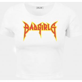 Miss Tee Damen Badgirls Kurzarmshirt Weiß