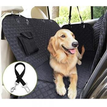 Schwarze Pecute Hundedecke für Autos – 146×136 cm, universell passend