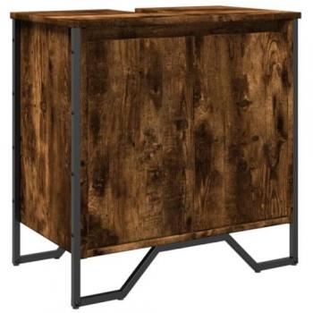 VidaXL Smoked Oak Bathroom Sink Cabinet 60x35x60 cm