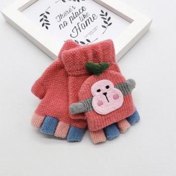Baby Cartoon Monkey Cotton Mittens