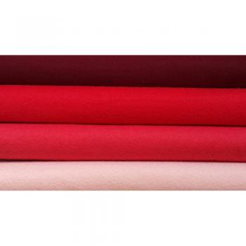 Corazones Pequeños de Fieltro Rojo (100 Uds)