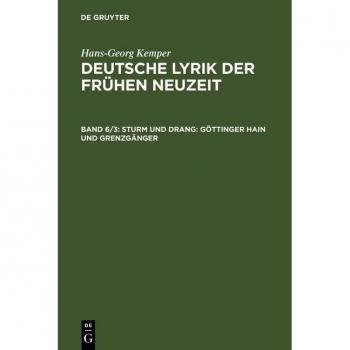 Vitalsource Technologies, Inc. Sturm Und Drang: Gottinger Hain Und Grenzganger
