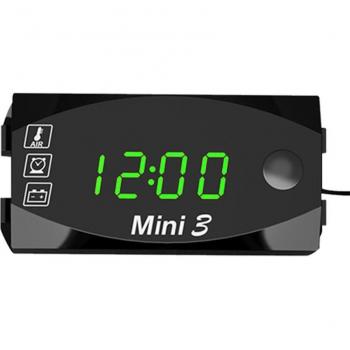 6V-30V Digital Display Waterproof Motorcycle Clock and Voltmeter