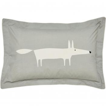 Scion MR Fox Oxford Pillowcase, Percale, Silver, Single