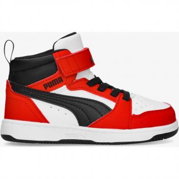 Sneakers Puma Rebound V6 Blanc à Velcro pour enfants, 25