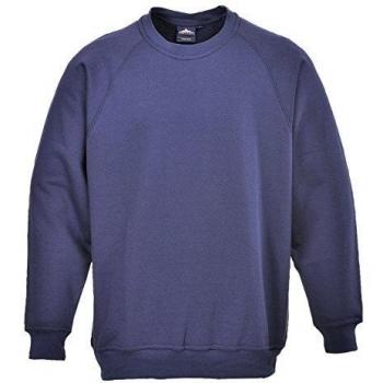 Portwest Roma Sweatshirt, Size: L, Colour: Navy