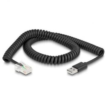Cavo Spiralato 2 m RJ50‑USB 2.0 Delock per Scanner Codici