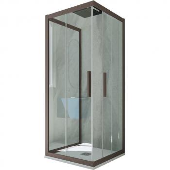 Coulisse 3 Côtés 75x120 pour Douche Forte – Chocolat Kolors Trio