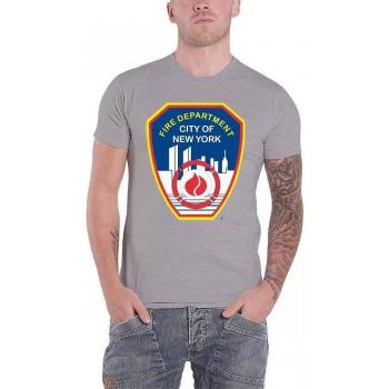 T-shirt unisexe gris XL insigne du département des pompiers de New York