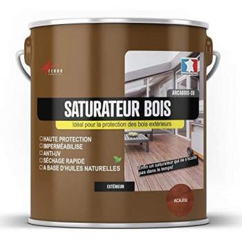 Saturateur bois extérieur ARCABOIS SB Acajou teinté rouge en 2,5 litres (pour 12,5 m²) par Arcane Industries