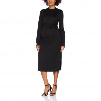 ESPRIT Dress Ls W1784263 in Schwarz – Damen Umstandskleid, Größe 42 (XL)