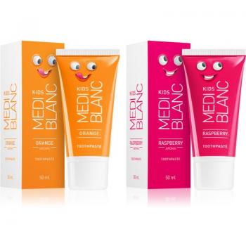 MEDIBLANC KIDS Sabor Laranja e Framboesa Pasta Dental 2 un