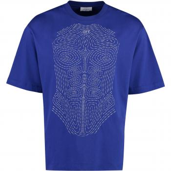 Off-White Blue Logo T-Shirt for Men