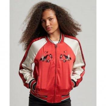 Giacca Superdry Vintage con Ricamo Soda Pop Red