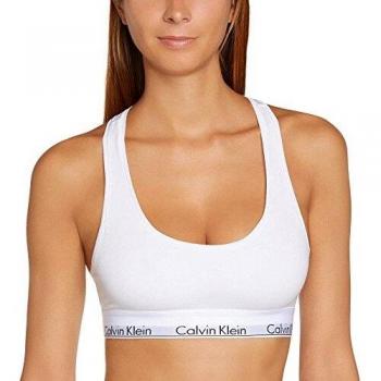 Calvin Klein Lette Top Bra, White, Female XS