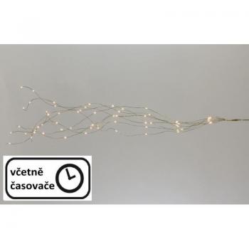 Nipach silberne Lichterkette mit 64 LEDs