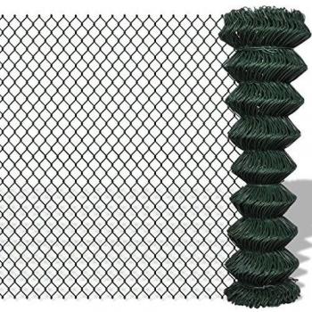 Valla de malla de acero verde 1,5x15 m