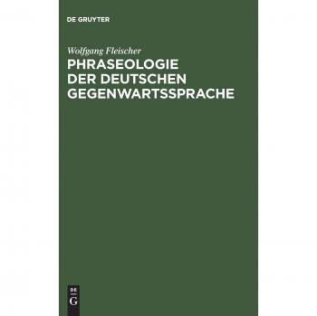 Wolfgang Fleischer Phraseologie Der Deutschen Gegenwartssprache