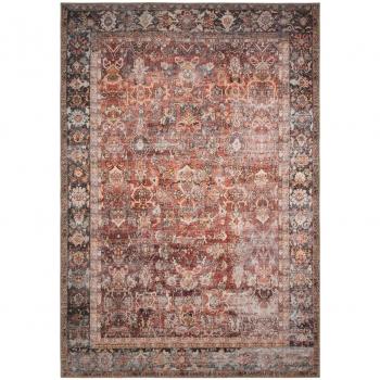 Tapis Vintage Chic Rouge et Bleu 120x170