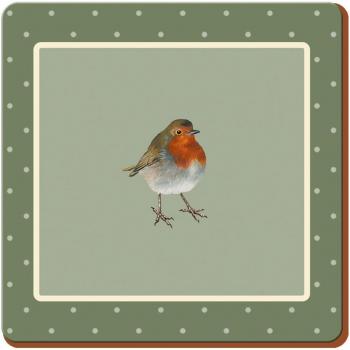 Into The Wild Robin Coasters, Creative Tops, 10.5 x 10.5 cm, Pack of 6