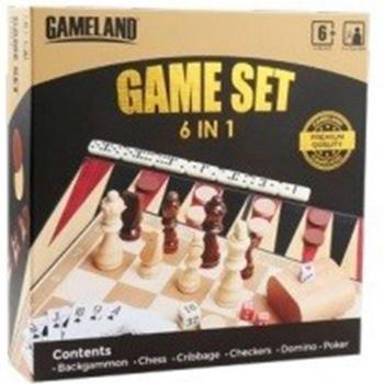 Kit Tradizionale di Giochi da Tavolo 6‑in‑1
