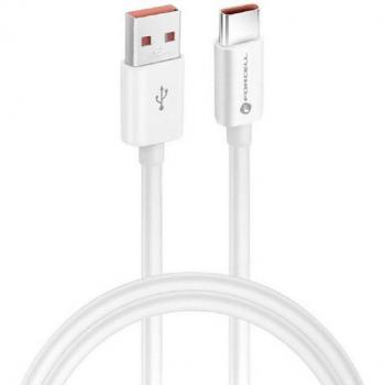 Forcell USB A Typ C Ladekabel 3A 20V 1m weiß