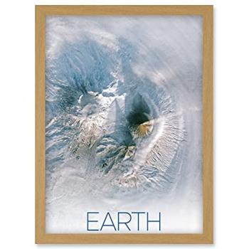 A4 NASA Earth & Kamchatka Volcanoes Framed Artwork – Solar System Edition
