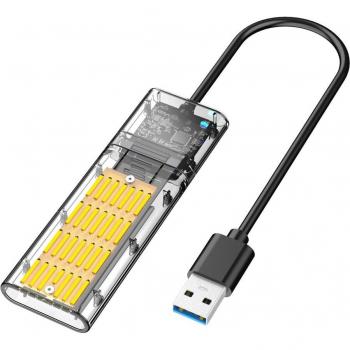 Adaptador de SSD M.2 a USB 3.0, caja de disco duro externo