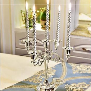Zinc Alloy 7-Arms Gold Candle Holder for Weddings
