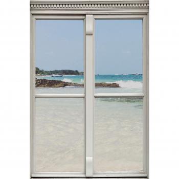 Queence 3D selbstklebender Wandsticker »Strand«