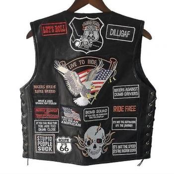 Chaleco de Cuero XL “Vanguardia Negra” – Para Hombres