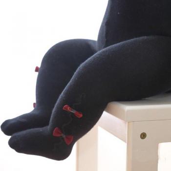 Kleinkind Strumpfhosen aus Baumwolle mit Schleife, für Herbst und Winter, 0-3 Jahre