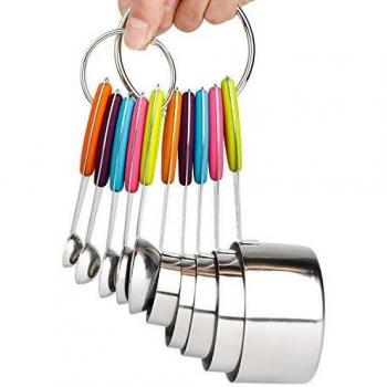 MasterChef Stainless Steel 5-Cup, 5-Spoon Measurement Set