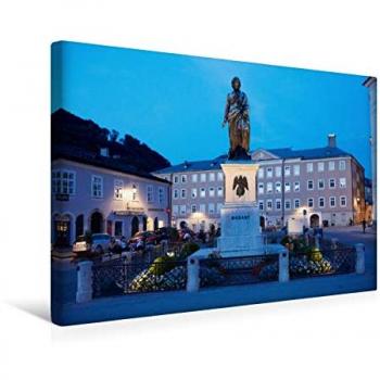 Andreas Riedmiller Druck auf CALVENDO 45 x 30 cm Textil-Leinwand – Mozartdenkmal
