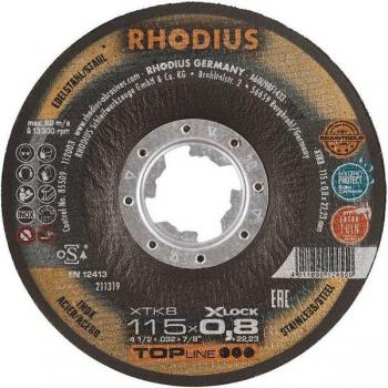 Meule à tronçonner RHODIUS XT8 Exact X‑Lock 25 pièces
