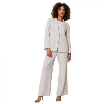 Classic Grey Flare‑Leg Business Trousers