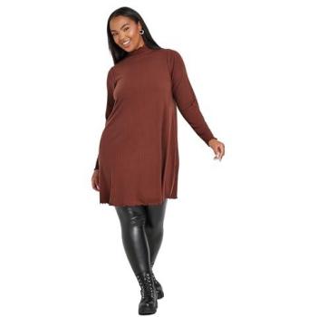 Orange Women’s Lettuce Edge Tunic Dress – Size 20