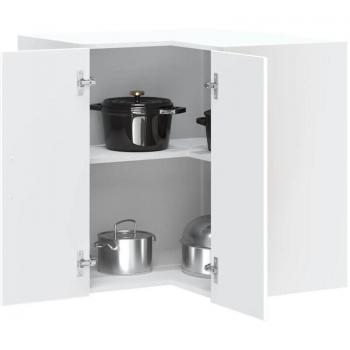 Cuisinier Kalmar armoire murale angle en bois blanc