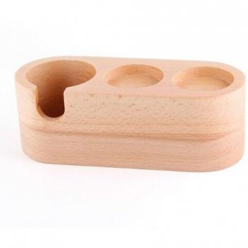 Wooden Espresso Distributor and Tamper Support for 51mm Portafilters