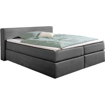 ANDAS Åby Boxspringbett – In Cord – 207 cm × 225 cm – Komplettbettsystem, Auflage optional