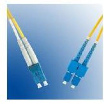 MicroConnect 10m LC/PC-SC/PC LWL-Kabel gelb