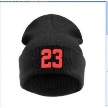 Men's Punk Style Knit Hat with Number 23