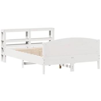 Vidaxl Bed Frame With Headboard White 160x200 Cm Solid Wood Pine