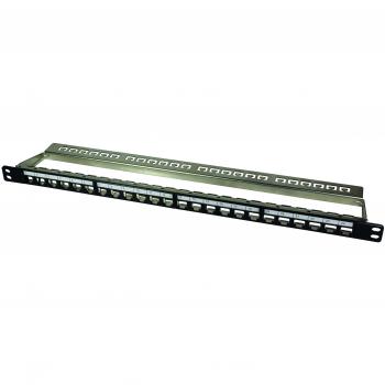 LogiLink Patch Panel Kat.6A 24 Port schwarz (RAL 9005)